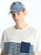 Crew Neck Short Sleeve Striped Combed Cotton Men's T-shirt